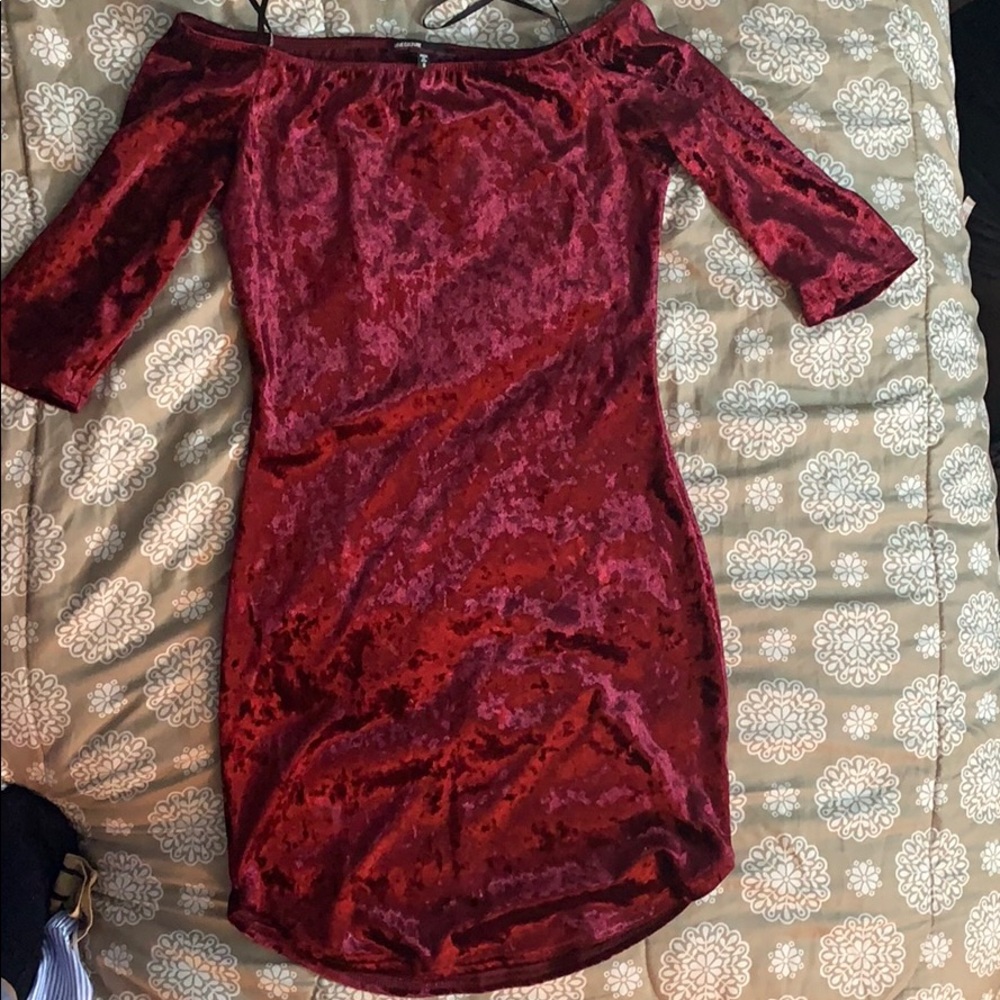 Burgundy dress